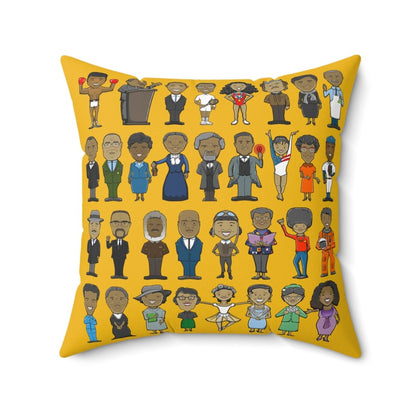 Black History Makers Pillow - Afrocentric Art by The Trini Gee