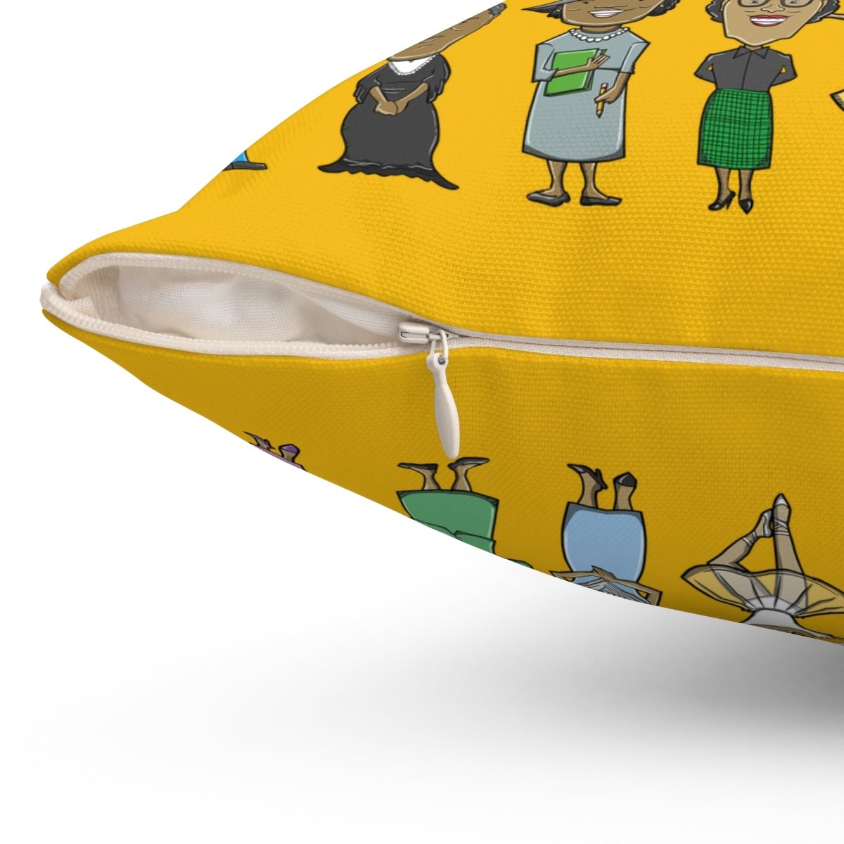 Black History Makers Pillow - Afrocentric Art by The Trini Gee