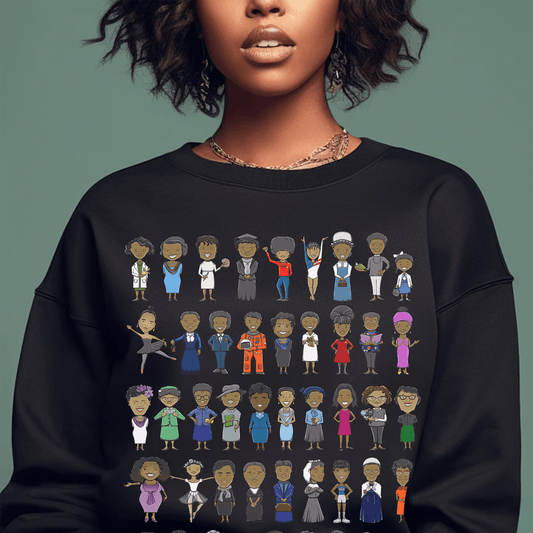 Black History Women Sweatshirt - Afrocentric Art by The Trini Gee