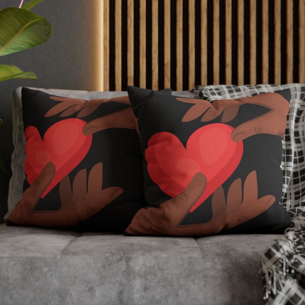 Black Love Pillow - Afrocentric Art by The Trini Gee