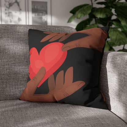Black Love Pillow - Afrocentric Art by The Trini Gee