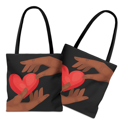 Black Love Tote Bag - Afrocentric Art by The Trini Gee