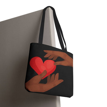 Black Love Tote Bag - Afrocentric Art by The Trini Gee