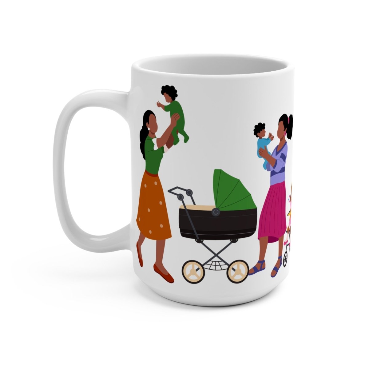 Black Mamas Mug - Afrocentric Art by The Trini Gee