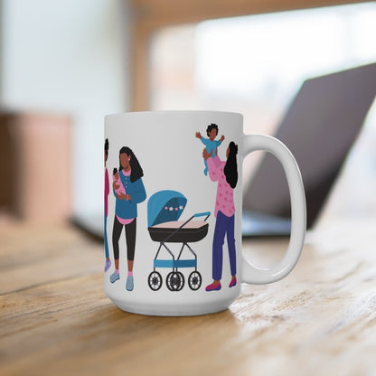 Black Mamas Mug - Afrocentric Art by The Trini Gee