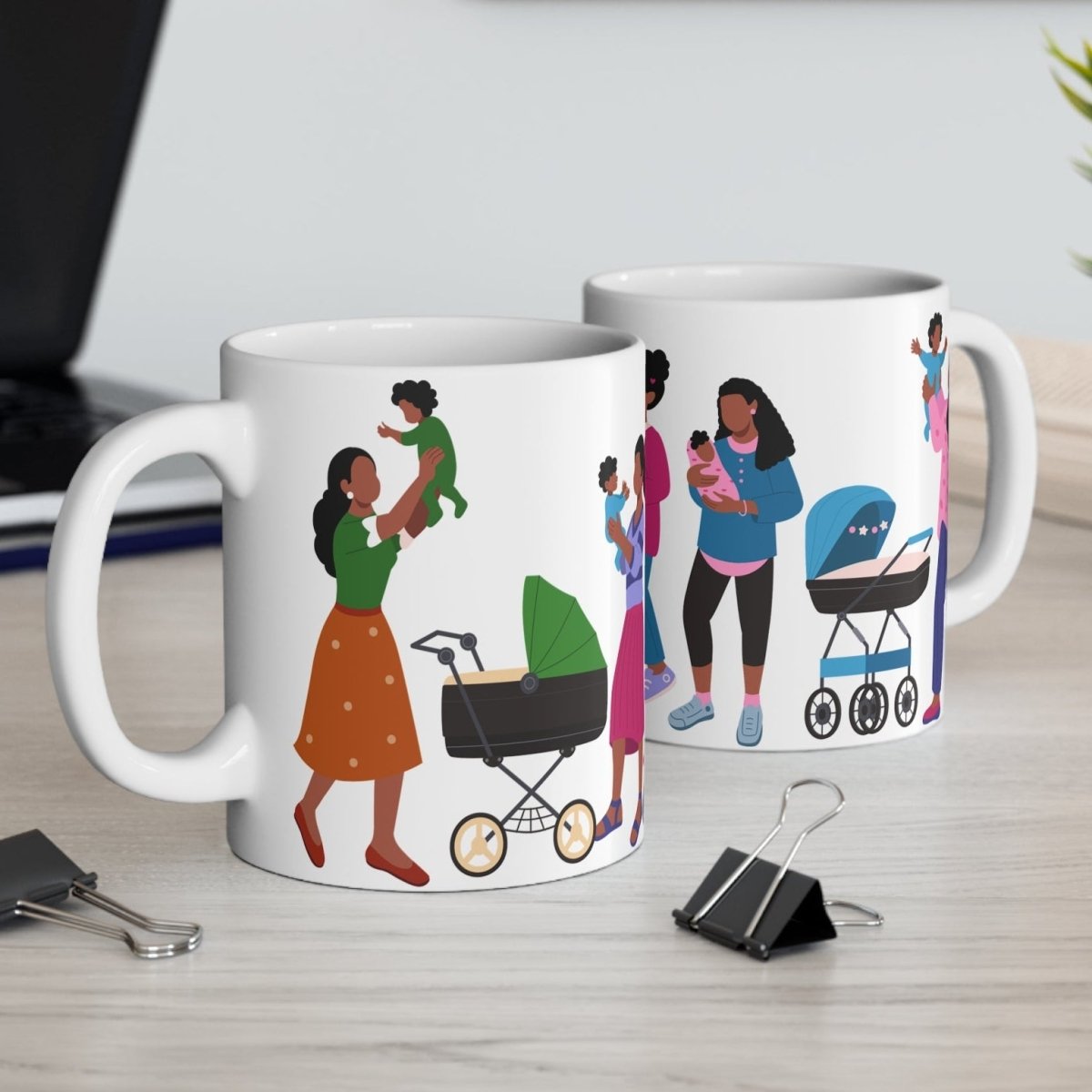 Black Mamas Mug - Afrocentric Art by The Trini Gee