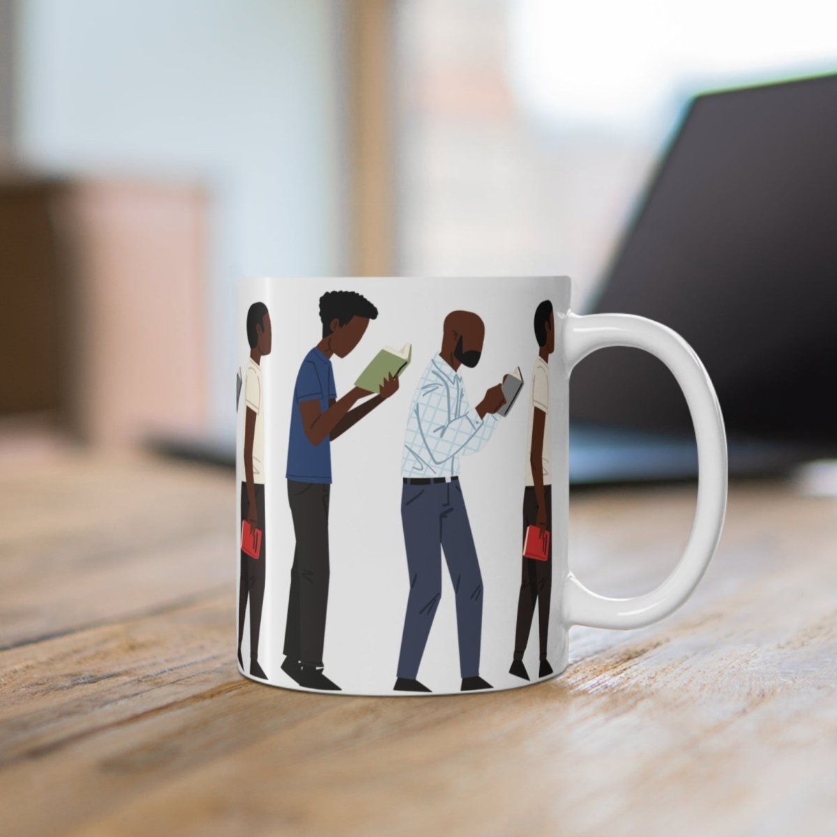 Black Men Read Mug - Afrocentric Art by The Trini Gee