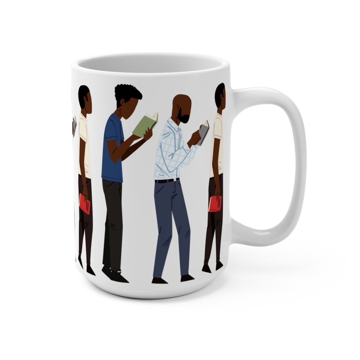 Black Men Read Mug - Afrocentric Art by The Trini Gee