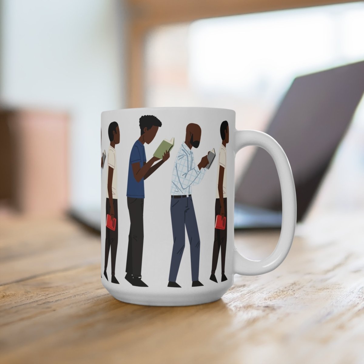 Black Men Read Mug - Afrocentric Art by The Trini Gee