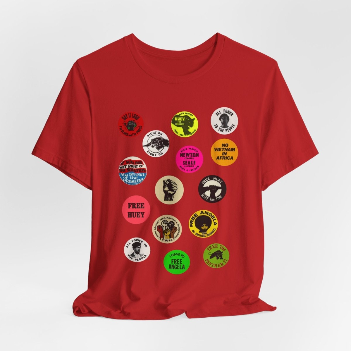 Black Panther Party Political Buttons Shirt - The Trini Gee