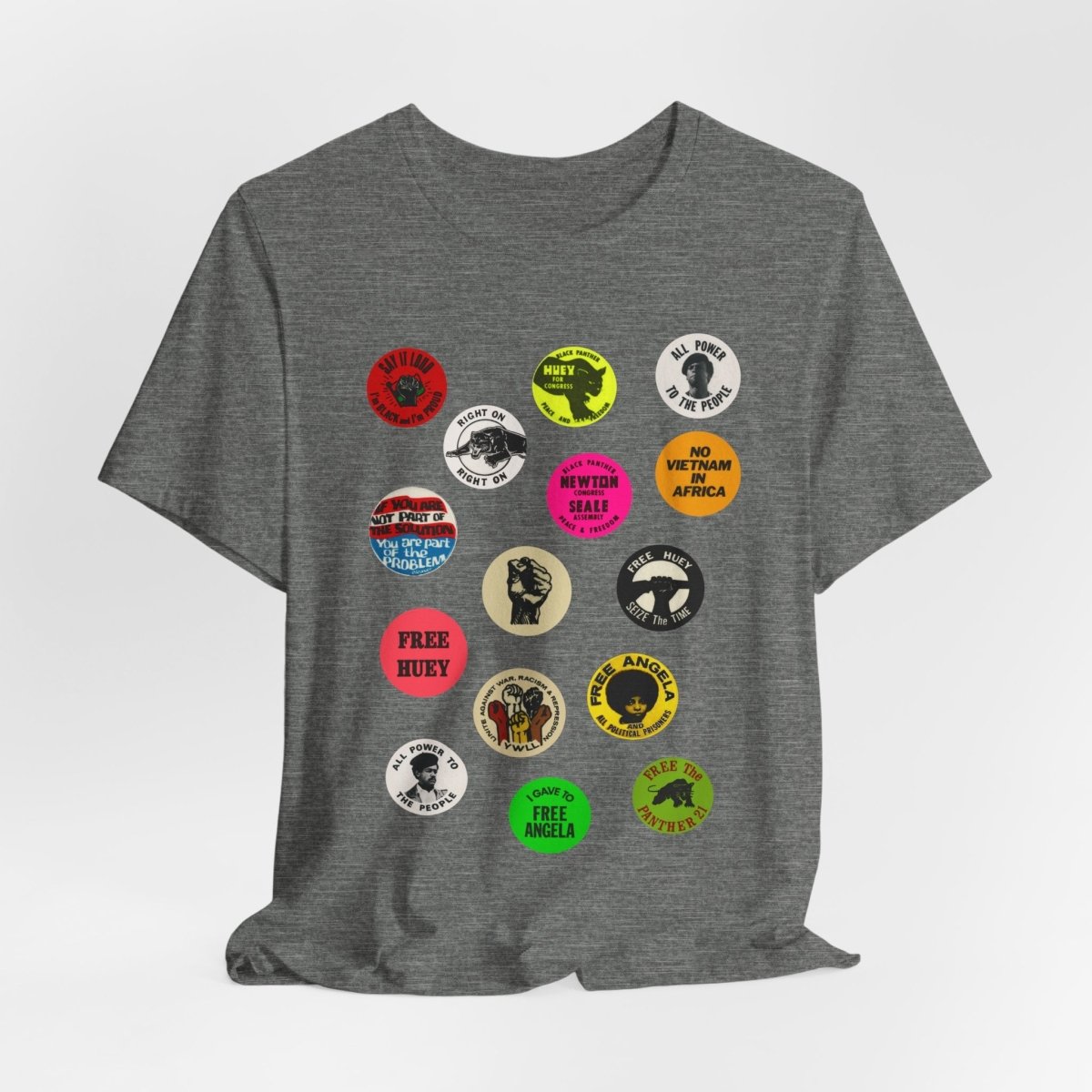 Black Panther Party Political Buttons Shirt - The Trini Gee