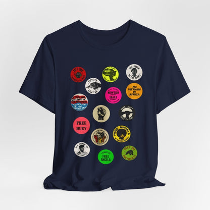 Black Panther Party Political Buttons Shirt - The Trini Gee