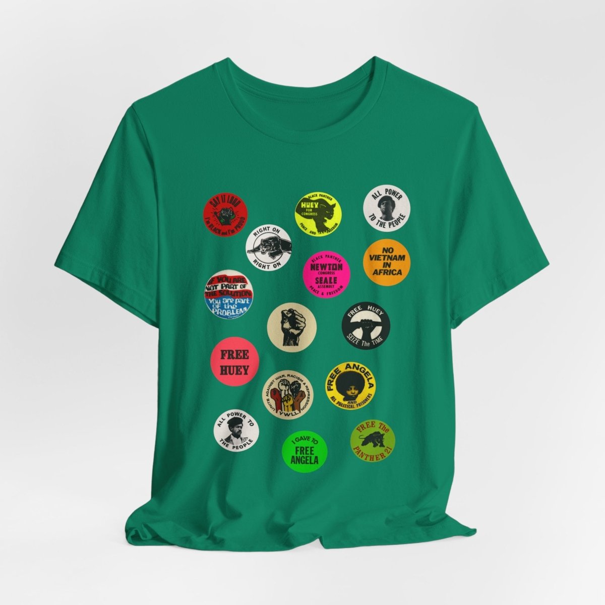 Black Panther Party Political Buttons Shirt - The Trini Gee