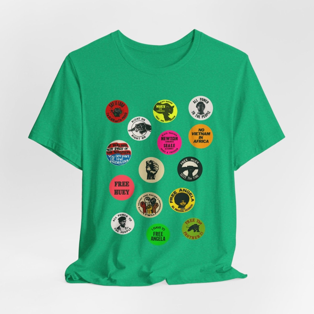 Black Panther Party Political Buttons Shirt - The Trini Gee