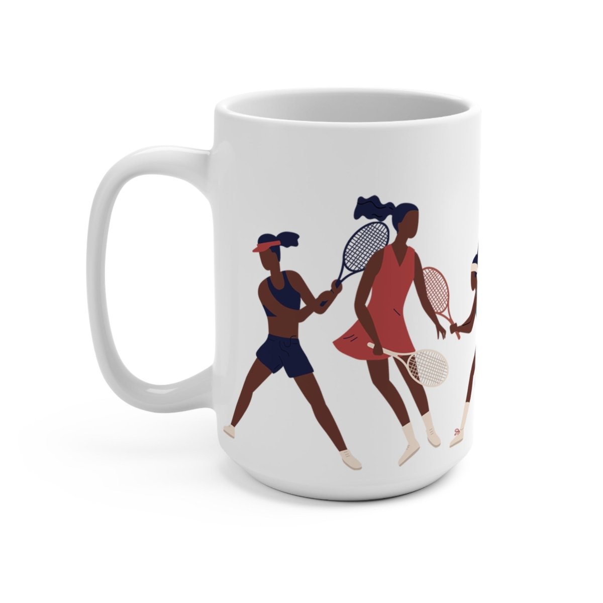Black People Tennis Mug - Afrocentric Art by The Trini Gee