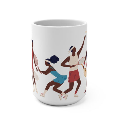 Black People Tennis Mug - Afrocentric Art by The Trini Gee