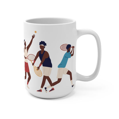 Black People Tennis Mug - Afrocentric Art by The Trini Gee
