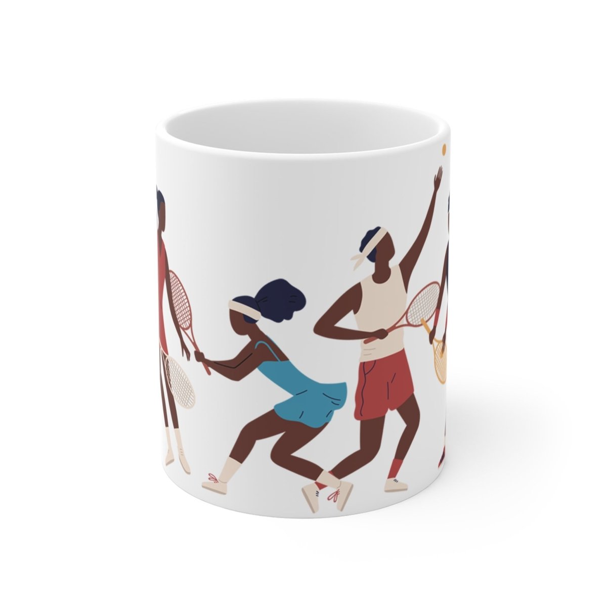 Black People Tennis Mug - Afrocentric Art by The Trini Gee