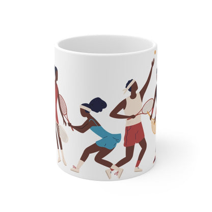Black People Tennis Mug - Afrocentric Art by The Trini Gee