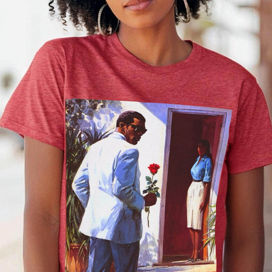 Black Romance Shirt - Afrocentric Art by The Trini Gee