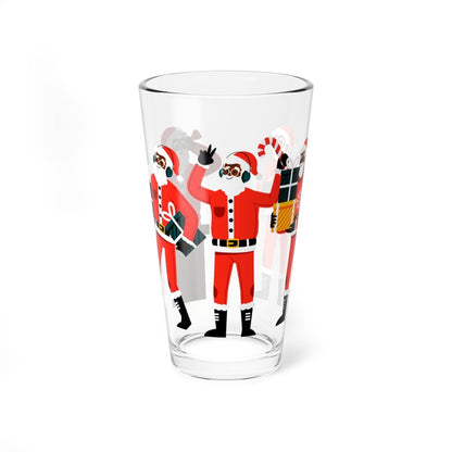Black Santa 16oz Glass - The Trini Gee