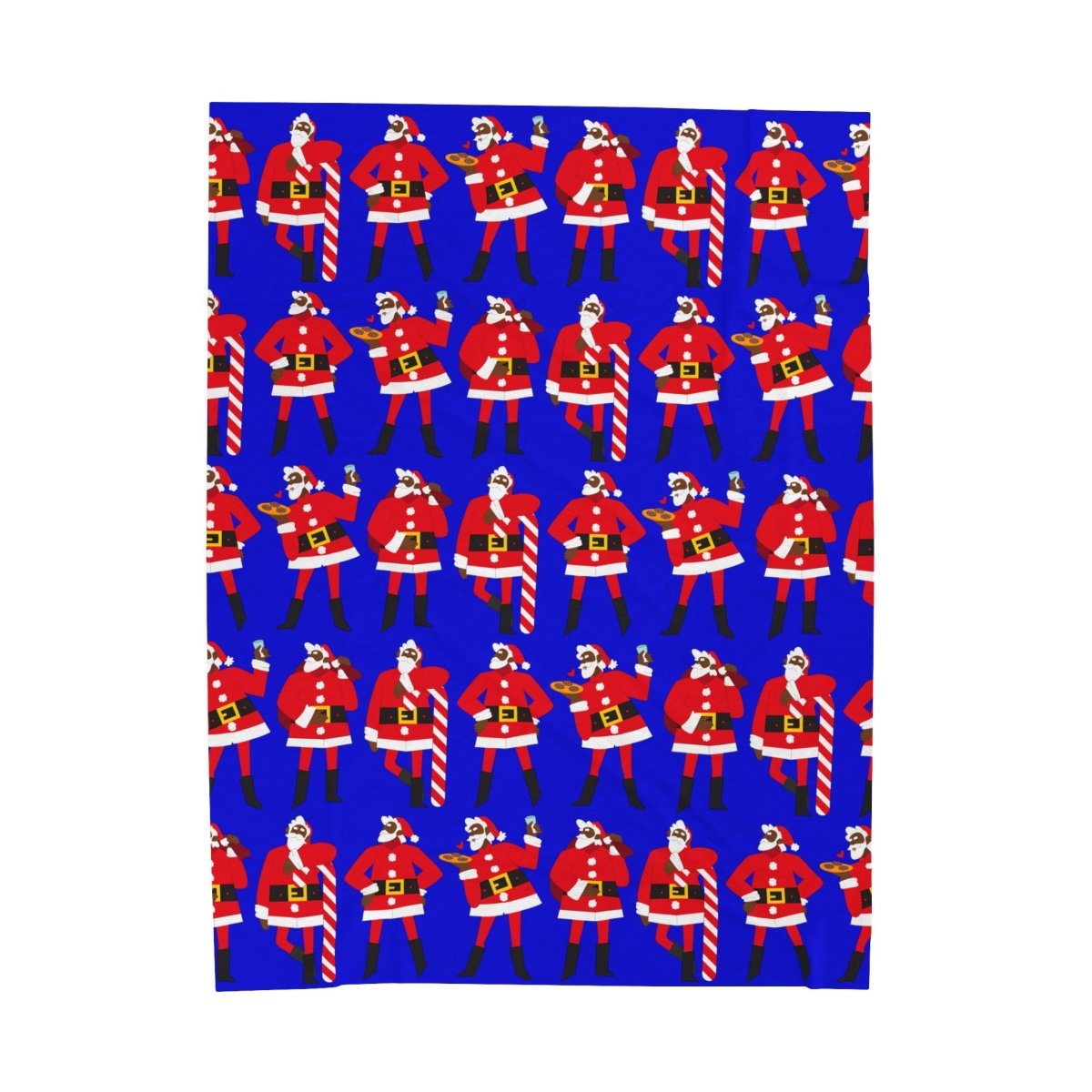 Black Santa Blanket - Afrocentric Art by The Trini Gee