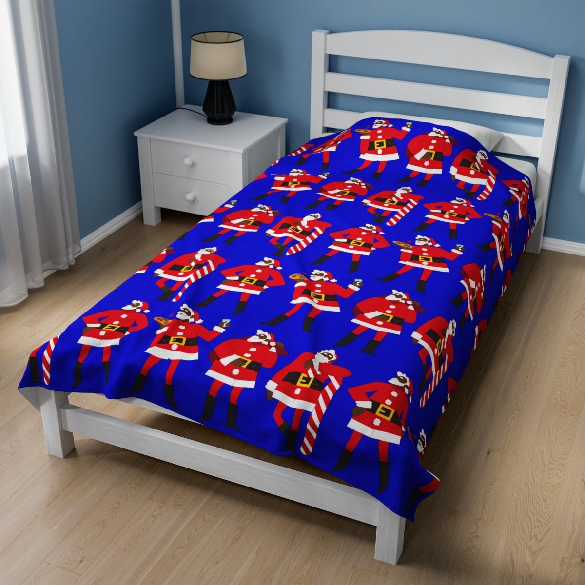 Black Santa Blanket - Afrocentric Art by The Trini Gee