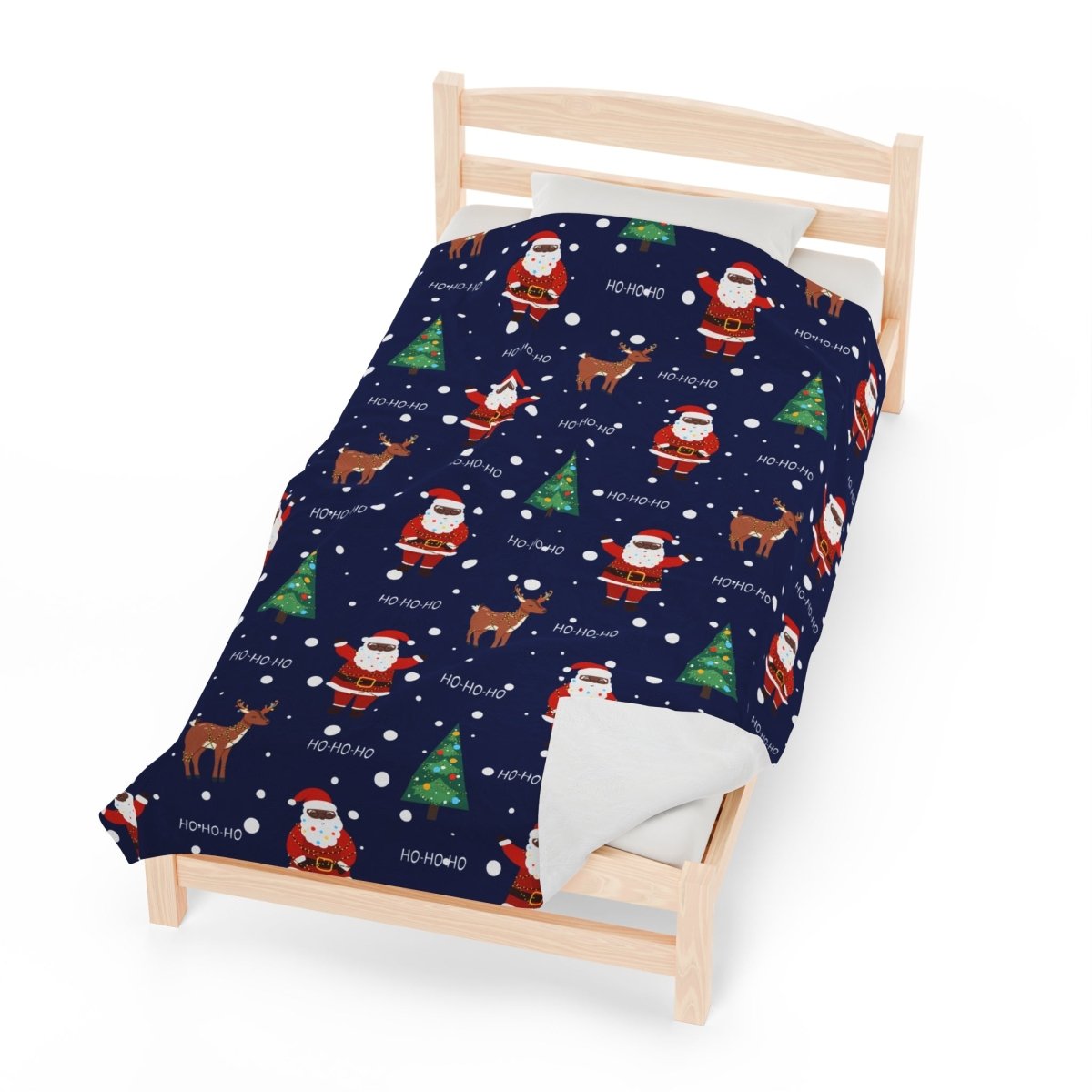 Black Santa Throw Blanket - The Trini Gee