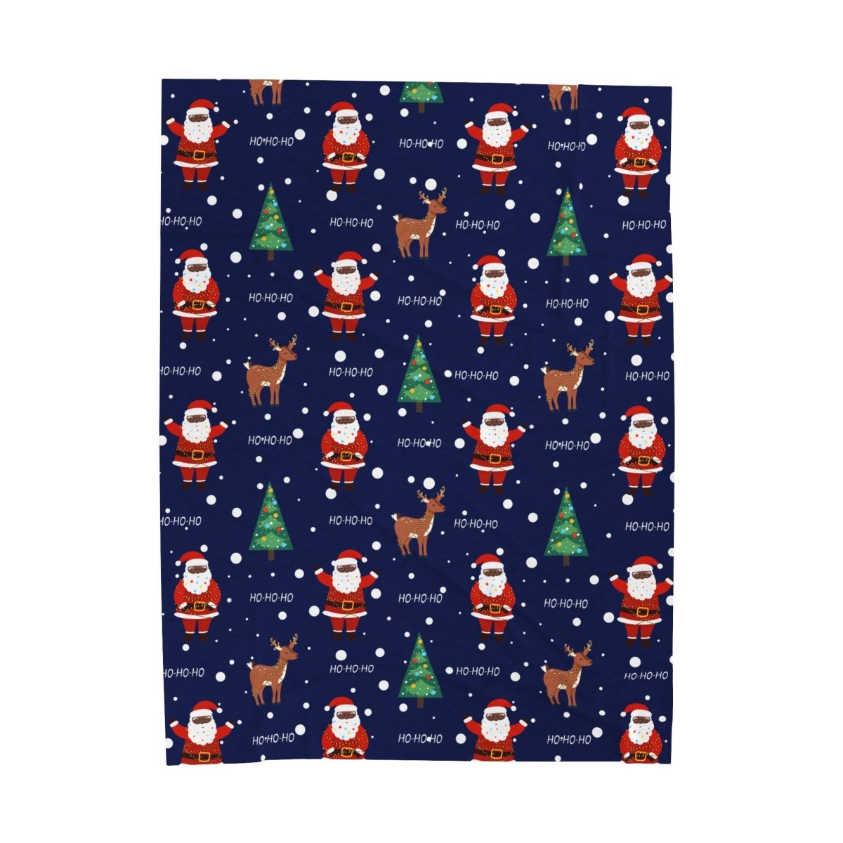 Black Santa Throw Blanket - The Trini Gee