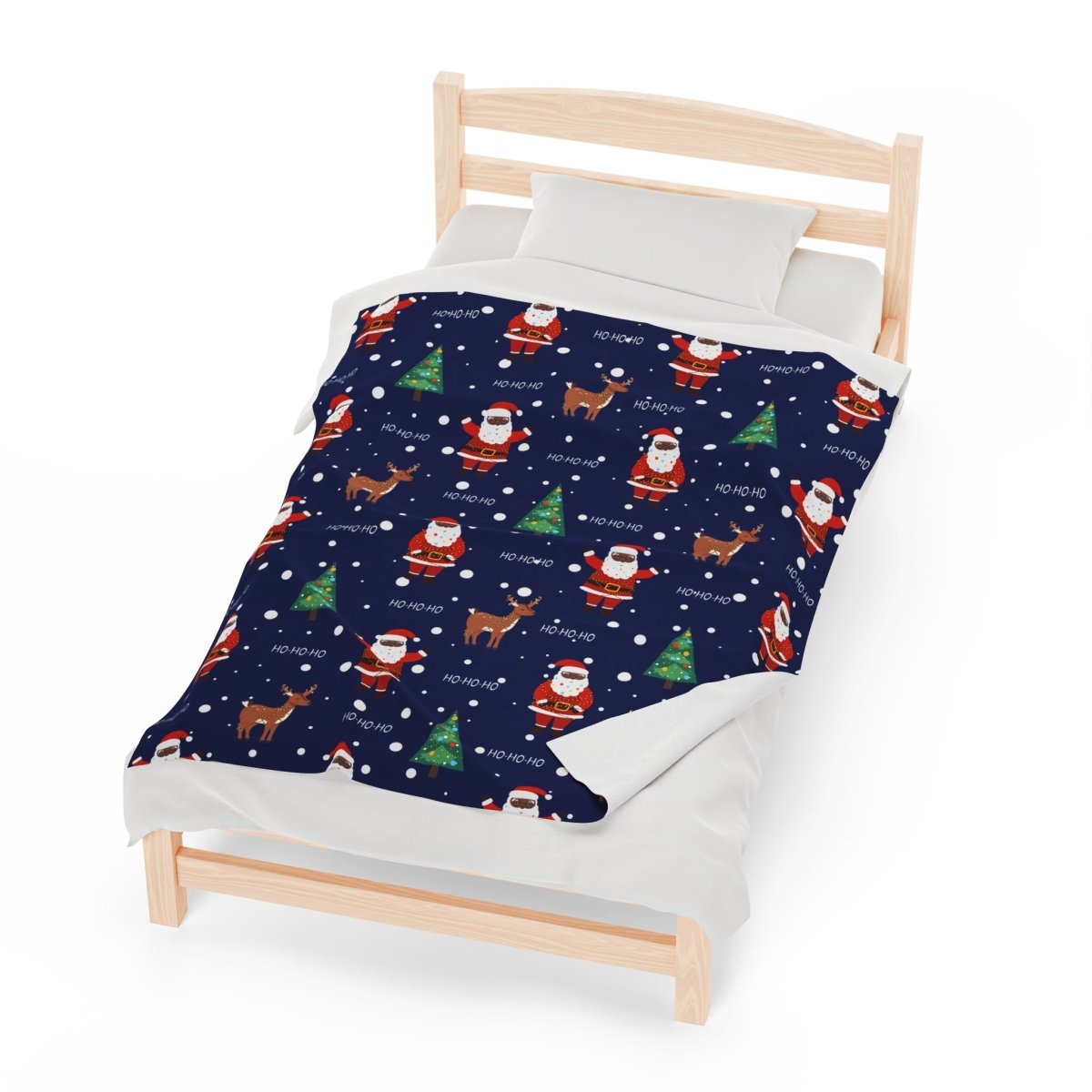 Black Santa Throw Blanket - The Trini Gee