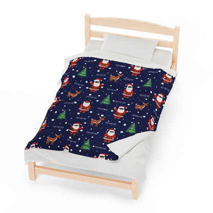 Black Santa Throw Blanket - The Trini Gee