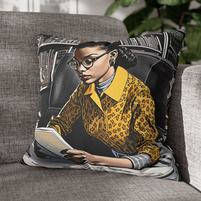 Black Scholar Pillow - Afrocentric Art by The Trini Gee