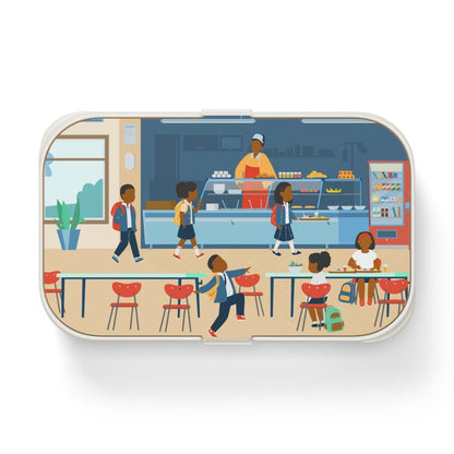 Black School Lunch Bento Box - Afrocentric Art by The Trini Gee