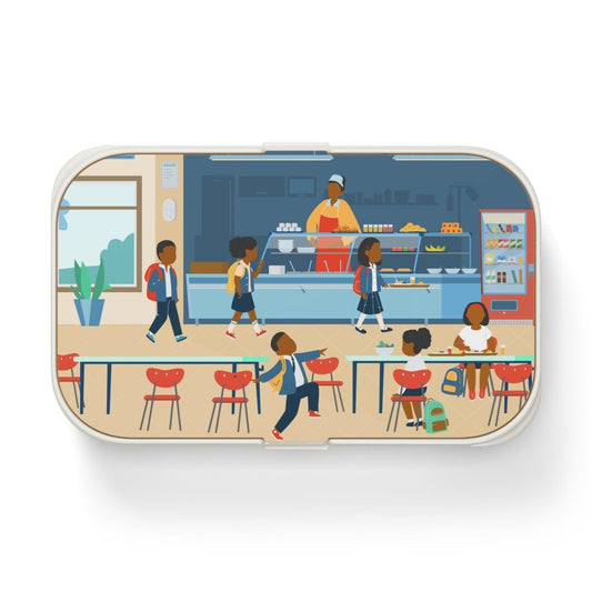Black School Lunch Bento Box - Afrocentric Art by The Trini Gee