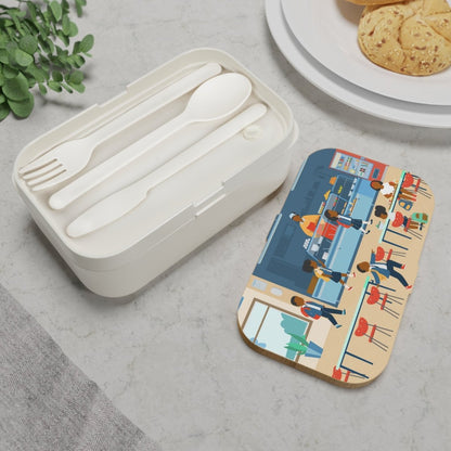 Black School Lunch Bento Box - Afrocentric Art by The Trini Gee