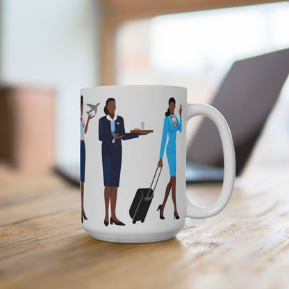 Black Stewardess Mug - The Trini Gee