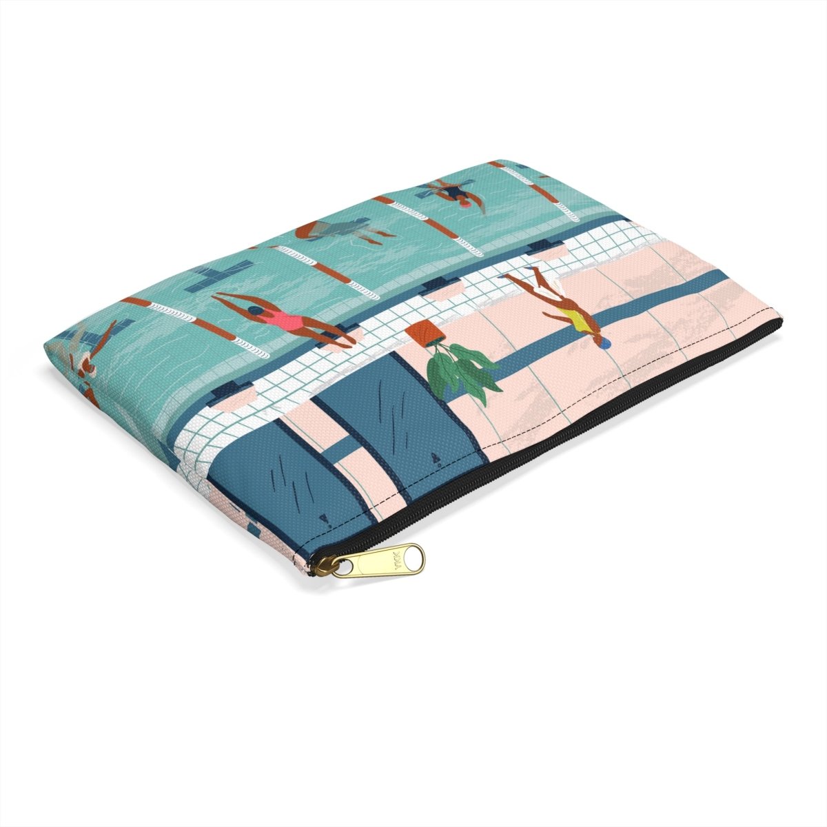 Black Swimmers Accessory Pouch - Afrocentric Art by The Trini Gee