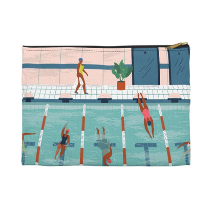 Black Swimmers Accessory Pouch - Afrocentric Art by The Trini Gee
