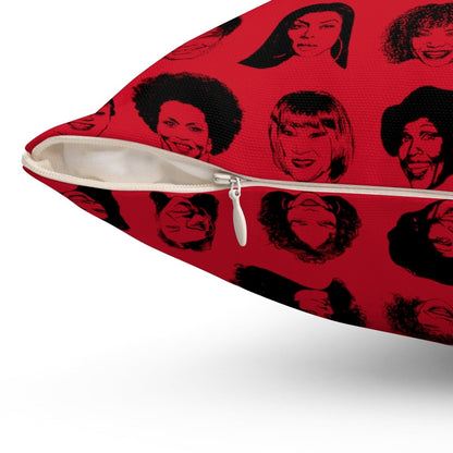 Black TV Moms Pillow - Afrocentric Art by The Trini Gee