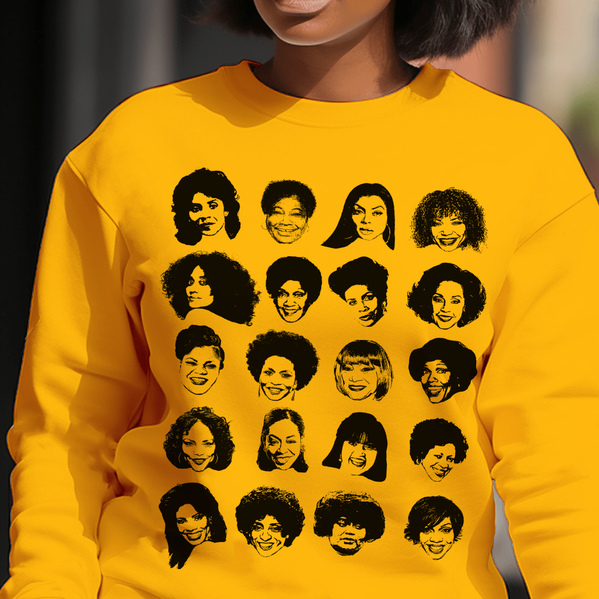 Black TV Moms Sweatshirt - Afrocentric Art by The Trini Gee