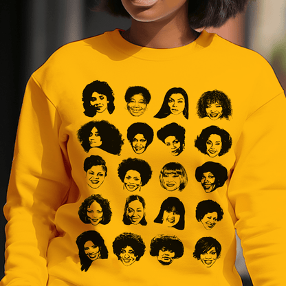 Black TV Moms Sweatshirt - Afrocentric Art by The Trini Gee