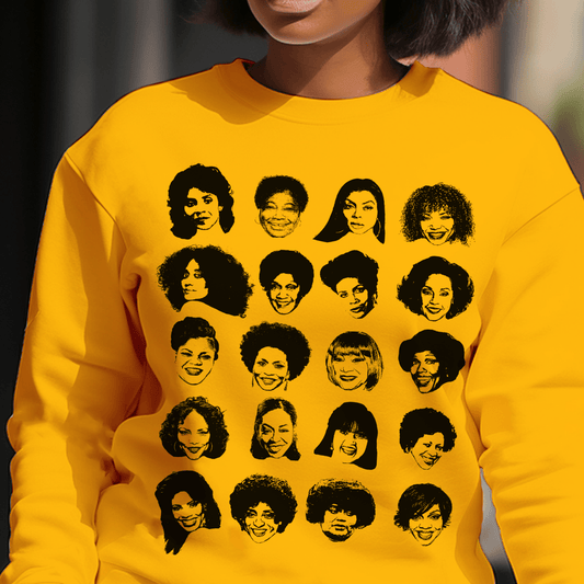 Black TV Moms Sweatshirt - Afrocentric Art by The Trini Gee