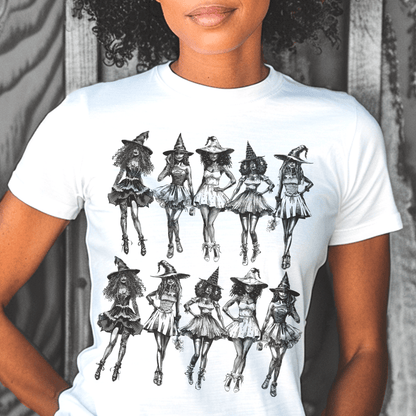 Black Witches Sketch Shirt - The Trini Gee