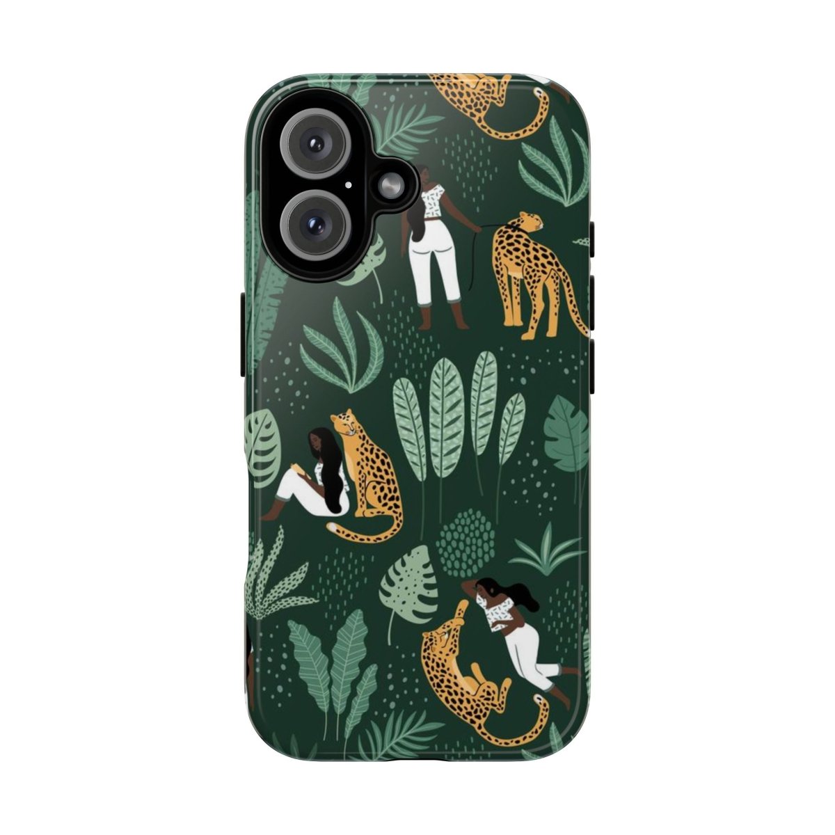 Black Woman Cheetah Phone Case - Afrocentric Art by The Trini Gee