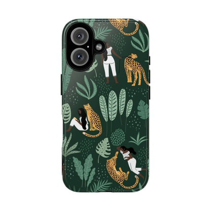 Black Woman Cheetah Phone Case - Afrocentric Art by The Trini Gee