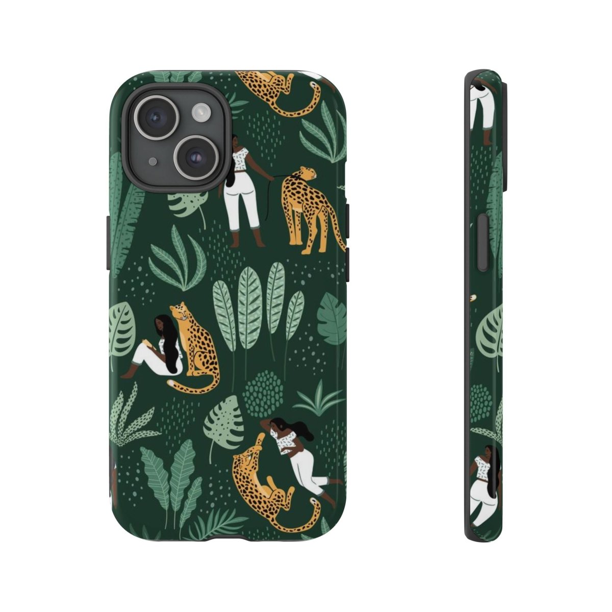 Black Woman Cheetah Phone Case - Afrocentric Art by The Trini Gee