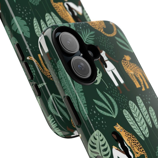 Black Woman Cheetah Phone Case - Afrocentric Art by The Trini Gee