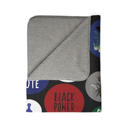 Black Woman Empowerment Sherpa Blanket - The Trini Gee
