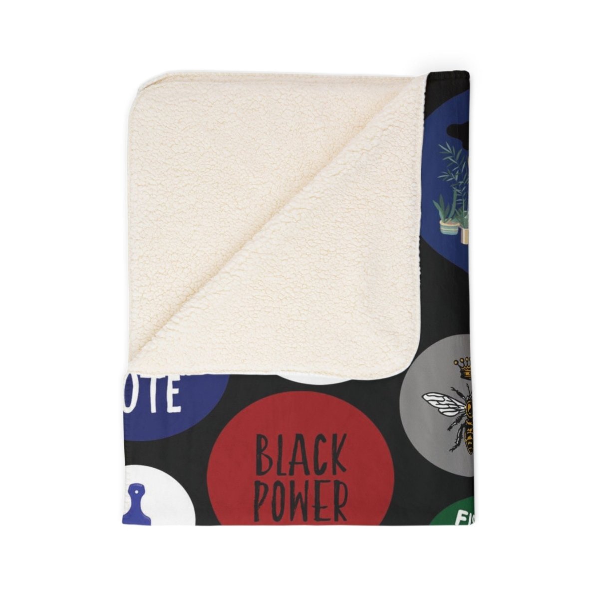Black Woman Empowerment Sherpa Blanket - The Trini Gee