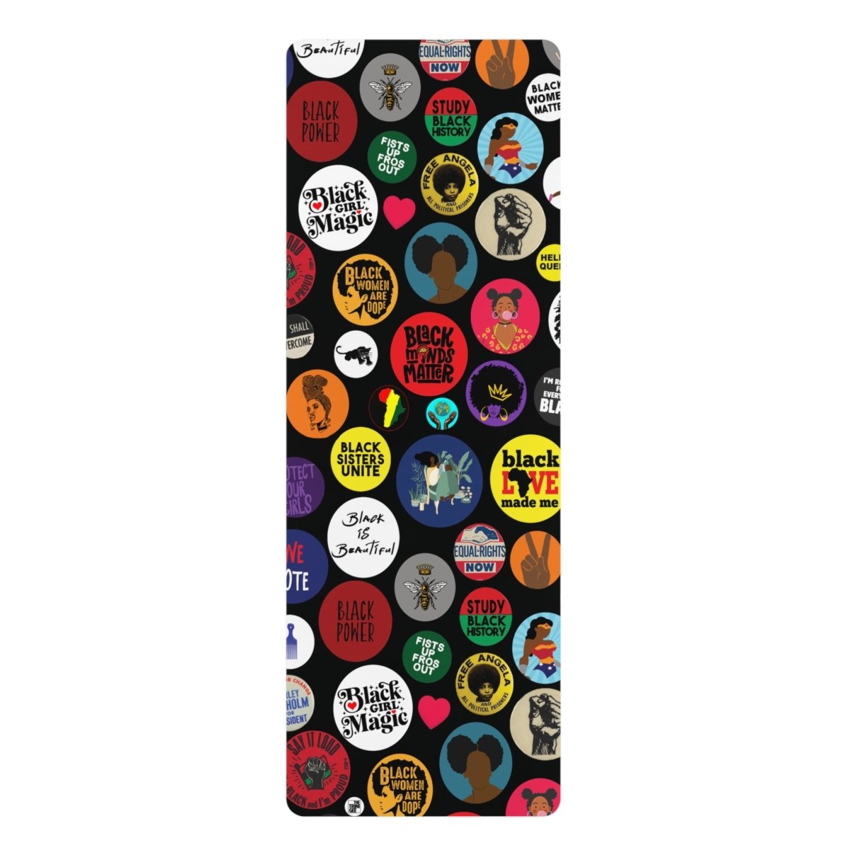 Black Woman Magic Yoga Mat - Afrocentric Art by The Trini Gee